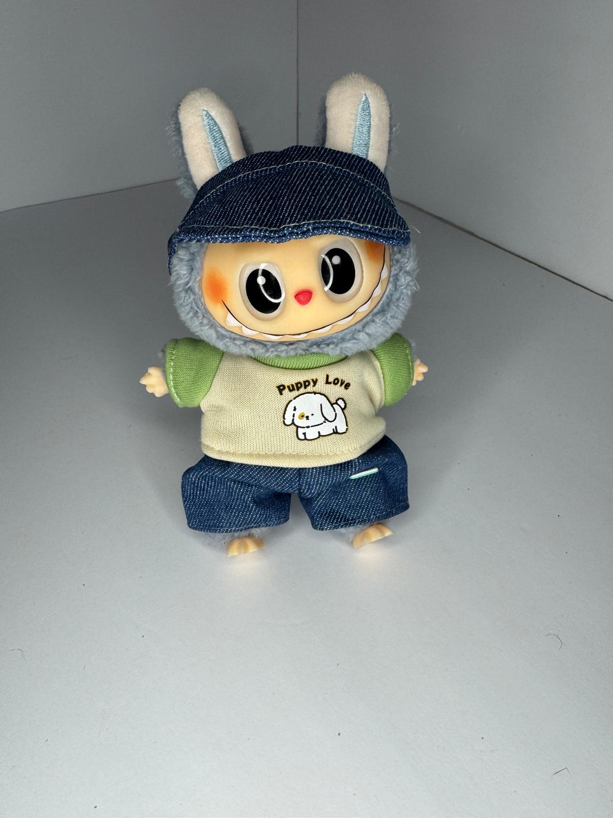 Labubu “Puppy Love” Set – Streetwear Sweetness with Snuggly Spirit