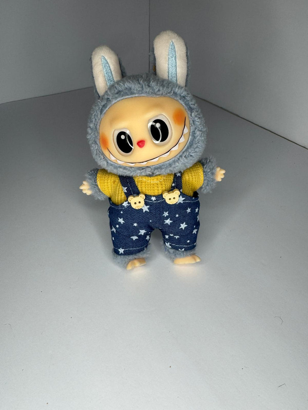 Labubu Yellow Blue-Starfly Overalls Set – Whimsy Woven into Woodland Style