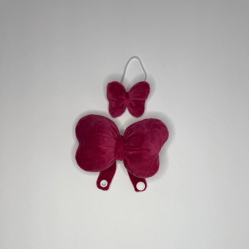 Labubu Cerise Pink Plush Outfit – Signature Bow & Winged Flair